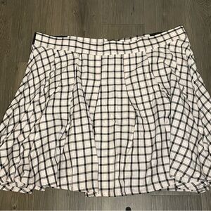 Torrid Black and White Checkered Mini Skirt